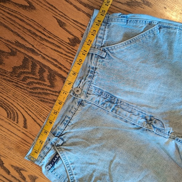 L.A.Blues® Y2K Vintage High Waisted Faded Denim Jean Carpenter Shorts Sz12 - Picture 7 of 12